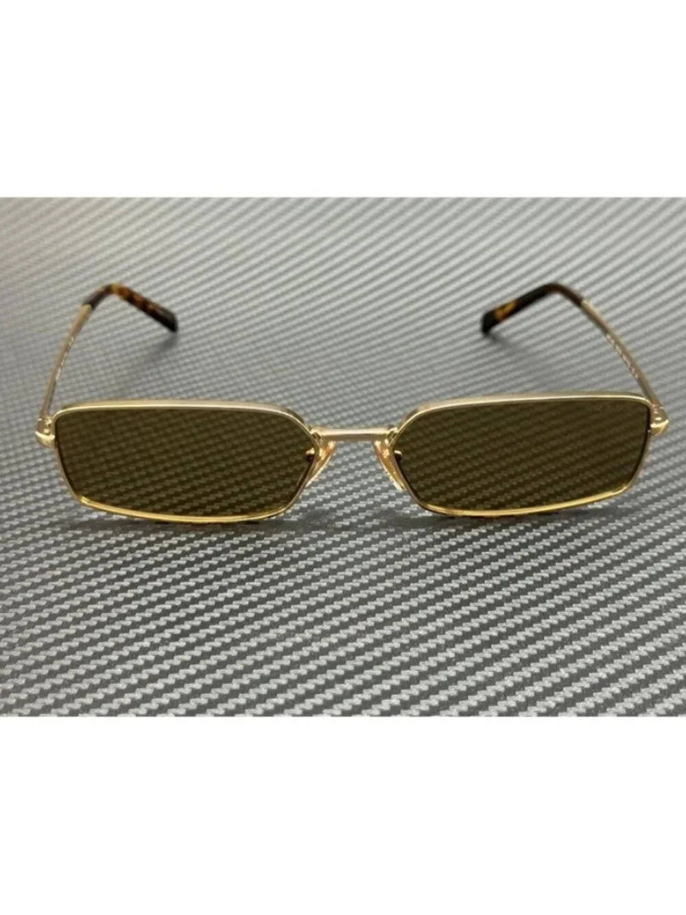 New PRADA Women Gold Sunglasses 59-16-135